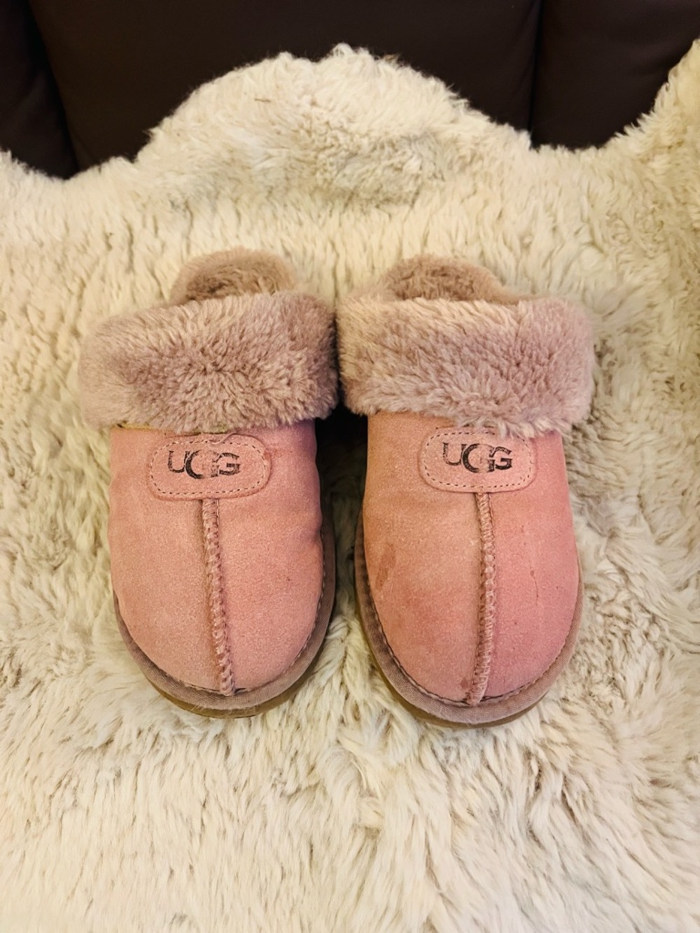UGG Women’s Shearling-Lined Slippers in Dusty Pink - Picture 11 of 15